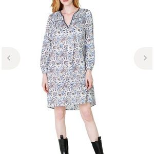 Xirena Nyssa Dress NWT Small in Mosaic Print  Blue and White Dress